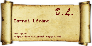 Darnai Lóránt névjegykártya