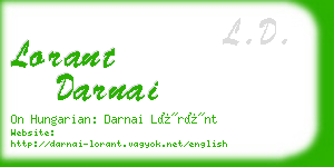 lorant darnai business card